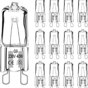 Ampoule Halogène G9 40W 2700K (12 Pièces) – Blanc Chaud & Dimmable