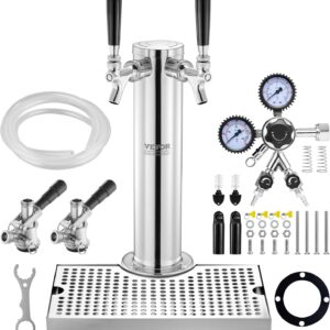 Kit colonne bière 2 robinets VEVOR inox W21,8