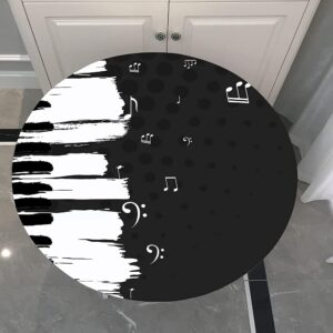 Nappe ronde Morbuy 3D Piano 90cm - Anti-taches & élastique