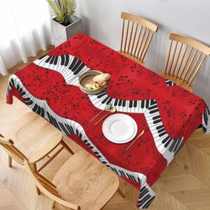 Nappe Carrée 90x90 cm Motif Piano - Polyester Anti-Taches
