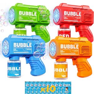 Lot 4 Pistolets à Bulles Enfants 5000+ Bulles/min
