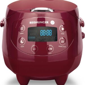 REISHUNGER Mini cuiseur riz numérique bordeaux 0,6L
