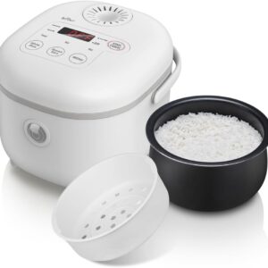 Bear Cuiseur riz 4 tasses 350W, 6 fonctions, blanc