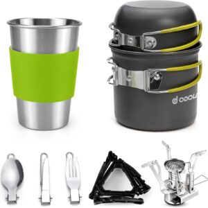 Kit Casseroles Camping Odoland 10 pièces Alu Léger