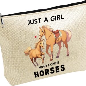 Trousse maquillage chevaux - Organiseur portable 25x18cm
