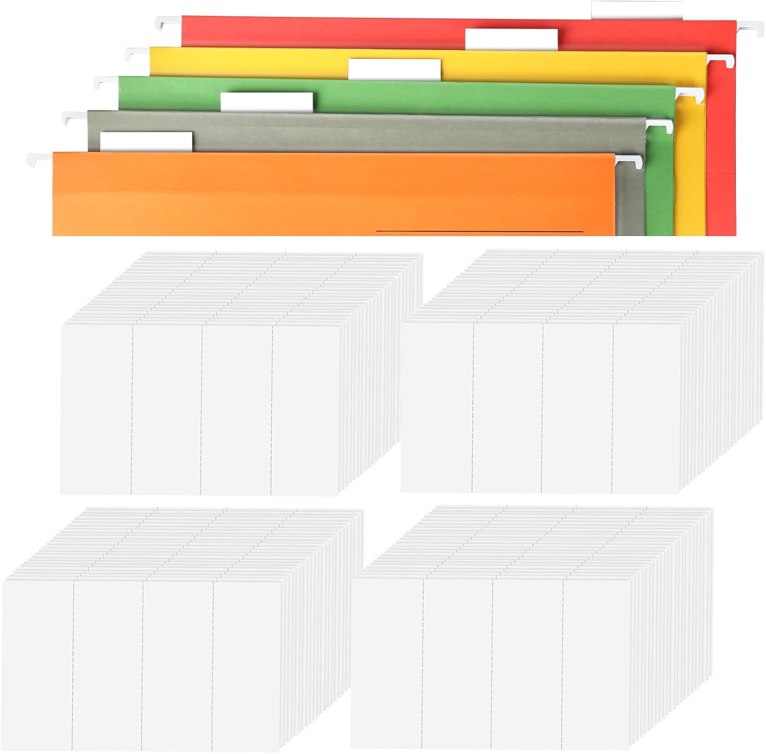 200 étiquettes blanches pour dossiers A4 - WDFCN
