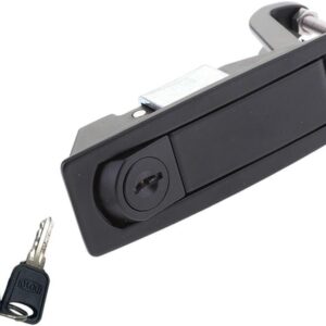Loquet à bascule noir pour remorques et armoires