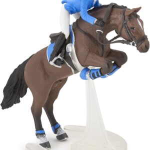 Figurine Papo - Cheval Saut d'Obstacles avec Cavalier