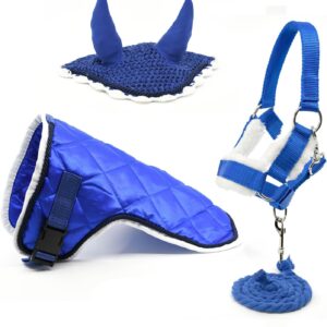 Ensemble accessoires Bleu pour Hobby Horse - Licol + Couverture + Bonnet