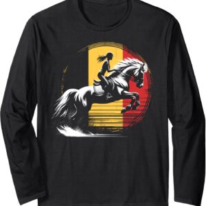 T-shirt Équitation Belgique Femme Manche Longue