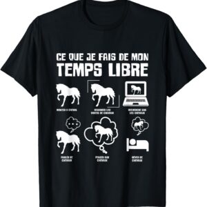 T-Shirt Cheval - Cadeau Cavalier Homme & Femme