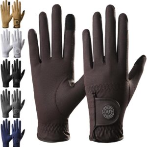 Gants d'équitation Sui Sereno AF EQUESTRIAN - Cuir synthétique gris