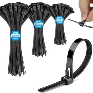 Serflex Noir Réutilisable 150pcs 150-300mm NORSHY