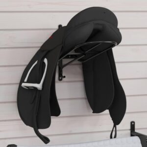 Porte-Selle Mural Noir INLIFE – Robuste et Pratique
