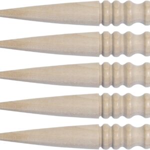 Lot 5 slickers en bois 14 cm pour cuir - CRAFTPOINT