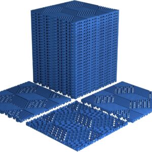 Lot de 30 dalles garage polypropylène 40x40 cm bleu
