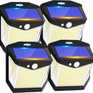 Vanranger Lampe Solaire Jardin 4 Pack Détecteur Mouvement