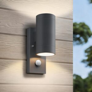Applique murale détecteur mouvement IP65 - Anthracite