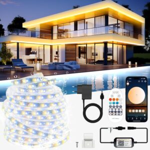 Ruban LED Extérieur 20M Étanche IP67 Blanc Chaud 24V