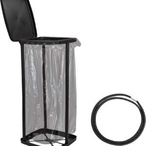 Support sac poubelle portable Ostlttyn pliable 25-50L noir