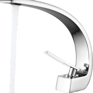 Robinet mitigeur lavabo chromé 1 trou laiton Hermodly