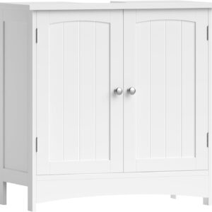 VASAGLE Meuble sous lavabo Cottage Blanc BBC01WT