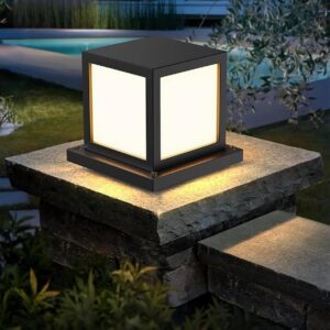 Borne Éclairage Extérieur 230V, Noir IP65, 3 Températures LED