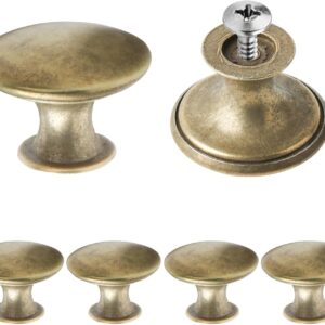 6 Poignées Tiroir Cuisine Vintage Laiton Antique