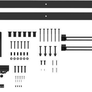 Kit rail porte coulissante HOMCOM 244 cm noir sans perçage