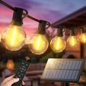 Guirlande solaire 15m LED G40 Extérieur - Télécommande 3 modes