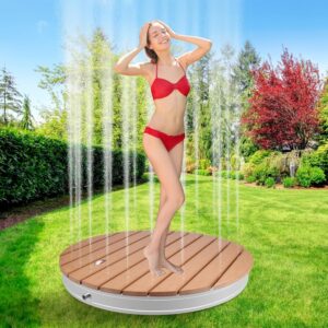 Douche extérieure aluminium réglable 3m - Pédale intégrée