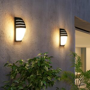 Goeco 2 Appliques LED Extérieures IP65 12W Noir