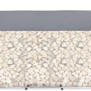 CCLIFE Range-bûches extérieur métal avec bâche étanche