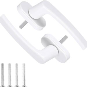Poignée fenêtre blanche aluminium - 2 pièces sécurité
