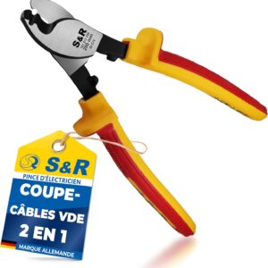 Pince coupante électrique isolée 200mm S&R VDE 1000V