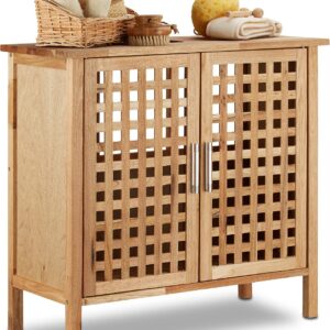 Meuble sous lavabo bois noyer 61x66x29 cm Relaxdays