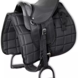 MOONAIRY Selle Poney 10" Noir - Équitation COB