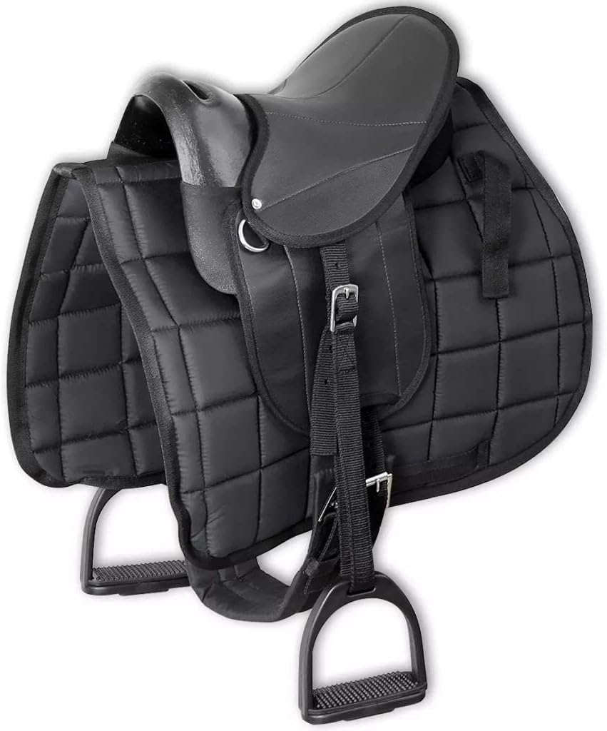 MOONAIRY Selle Poney 10" Noir - Équitation COB