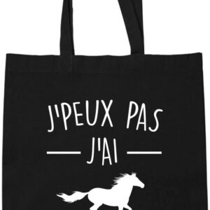 Planetee Sac Tote Équitation Noir - Cadeau Anniversaire