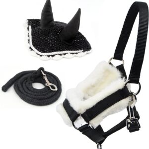 Ensemble Licol & Bonnet Anti-Insectes pour Hobby Horse