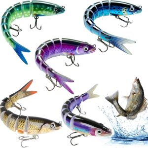 Kit 5 Leurres Pêche Carnassiers 13,5 cm – Efficace Brochet & Bar