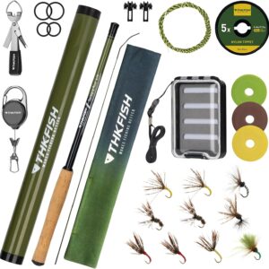 THKFISH Kit Tenkara Canne Carbone 2,5m + Accessoires