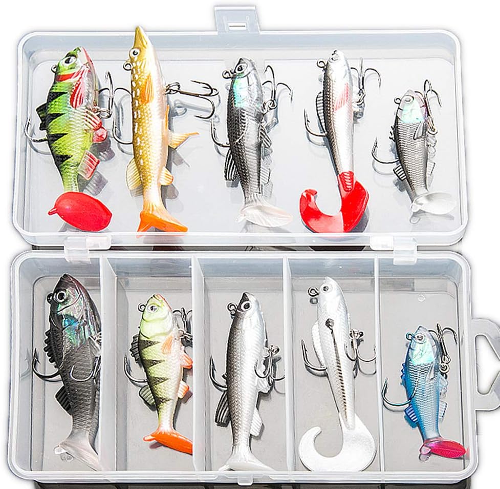 DONQL Leurres souples pour carnassiers - Truite/Brochet/Achigan