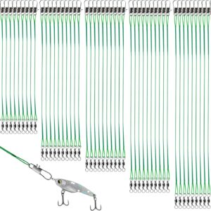 Lot 100 Bas de Ligne Acier INNAL 10-30cm Pêche Carnassiers