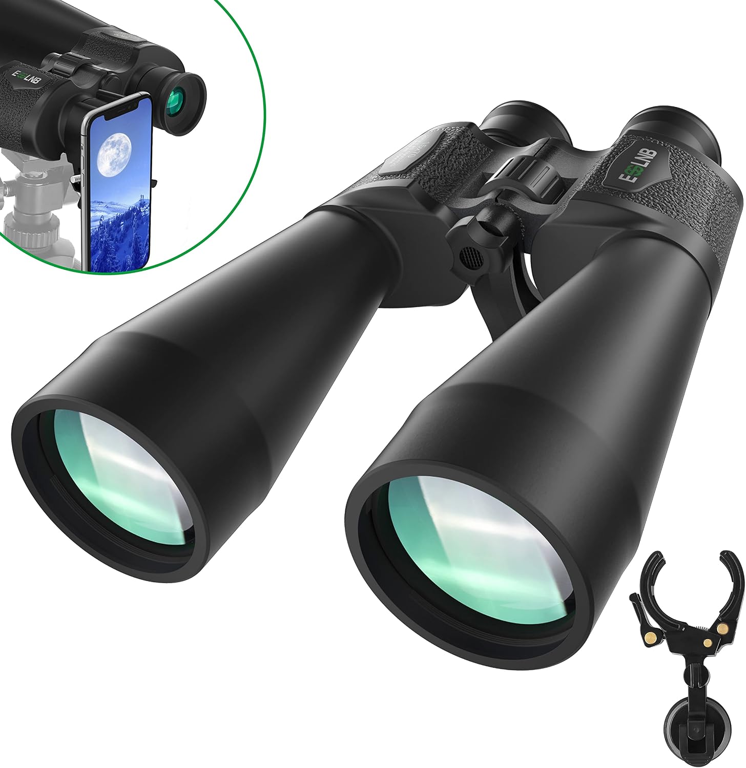 ESSLNB Jumelles 15x70 astronomie & oiseaux avec adaptateurs