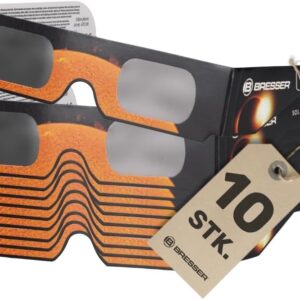 Lunettes éclipse solaire BRESSER - Lot de 10 (ISO 12312-2)