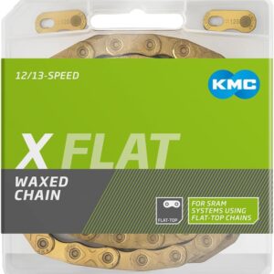 Chaîne vélo KMC Flat-Top TiN doré SRAM AXS 126 maillons