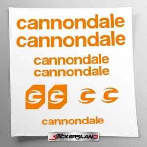 Kit autocollants vélo Cannondale Orange - Stickersland