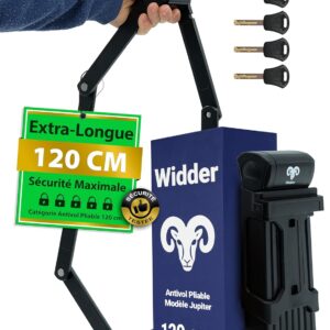 Antivol vélo pliable Widder 120 cm – Sécurité maximale