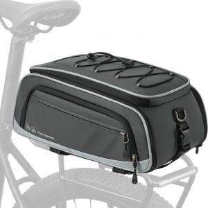 RAINSMORE Sacoche Velo 15L-23L Extensible Étanche Gris